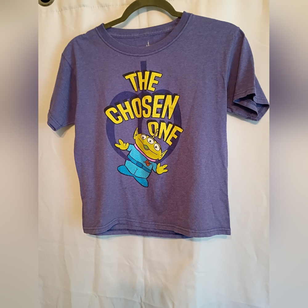 Heathered Purple Childrens Disney Medium Shirt with Toy Story Alien.